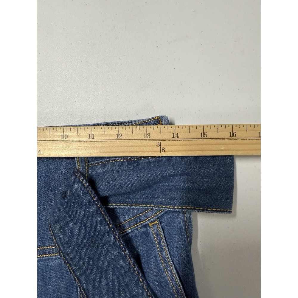 Pilcro Anthropologie High Rise Crop Wide Leg Jeans Women's 27 Soft Denim Belted - Picture 8 of 14